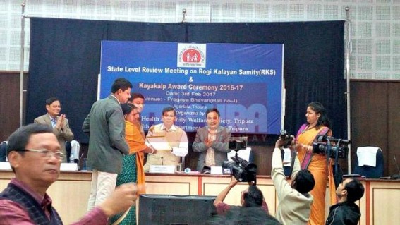 Belonia Sub Divisional Hospital & Barpathari PHC had received 1st Prize in KAYAKALP